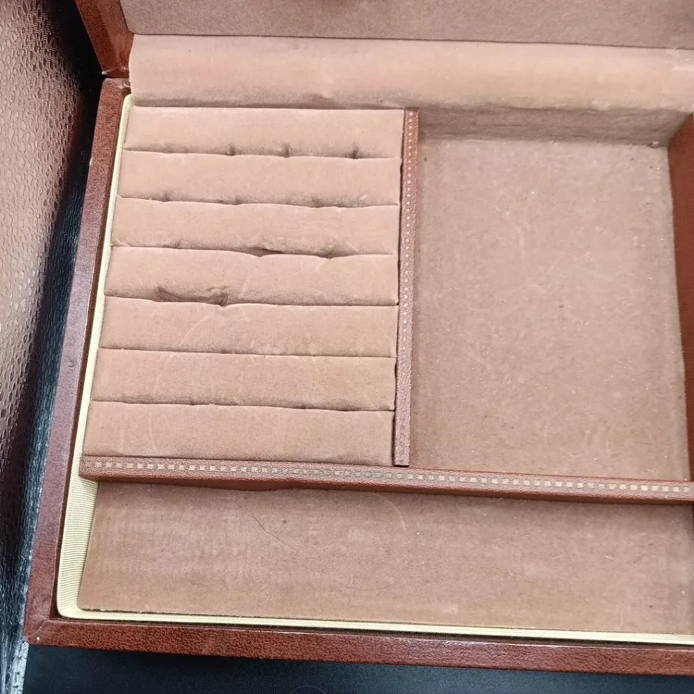 GUC Vintage Swank Philippe Jewelry Box Mid Century 2 Tiered 1950!